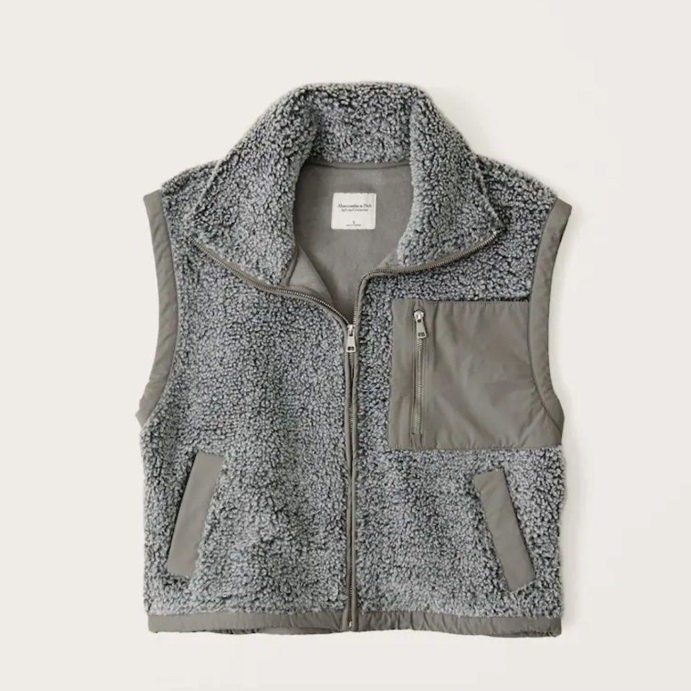 Cropped Sherpa Vest